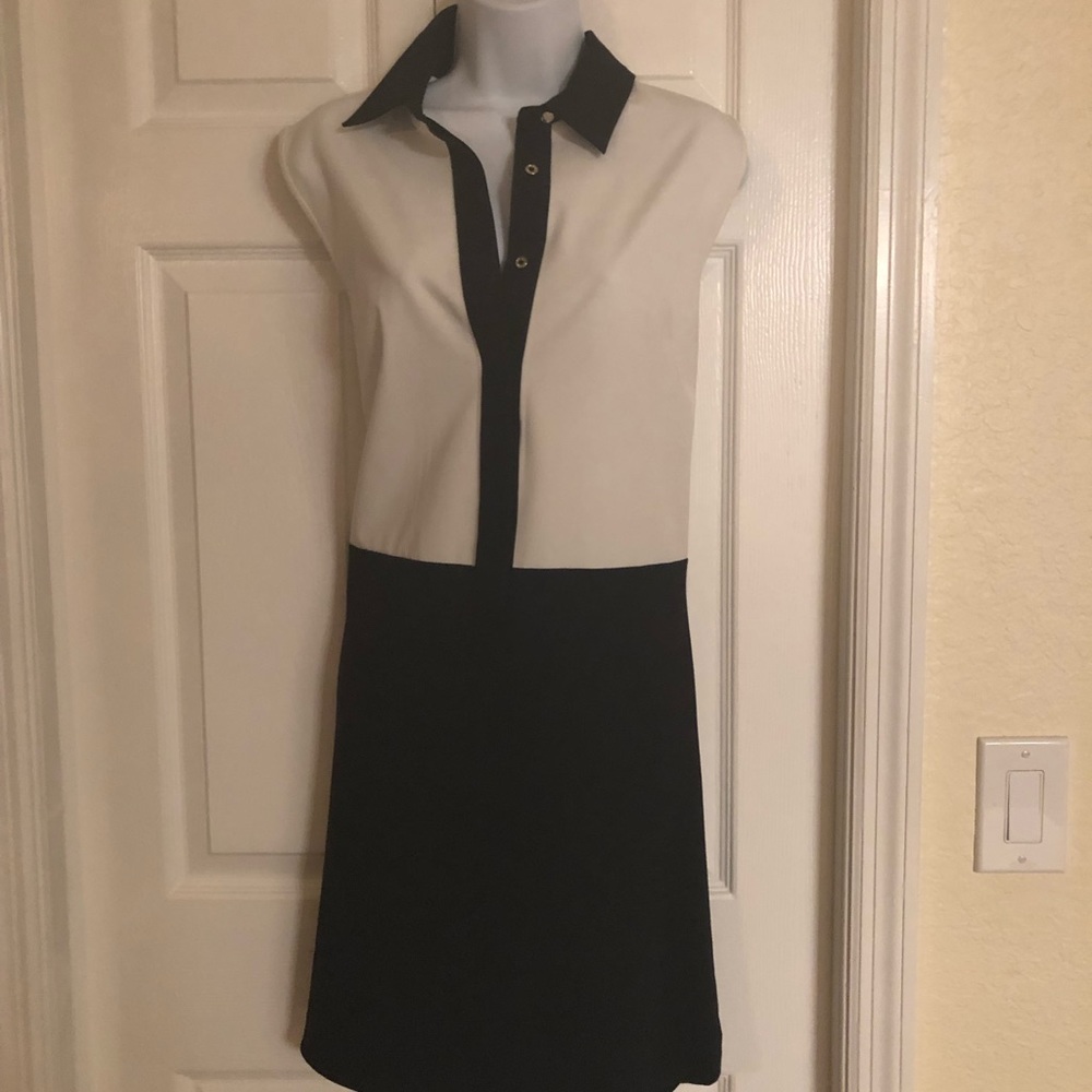 Karl Lagerfeld black and white dress. Size 6. NWT!